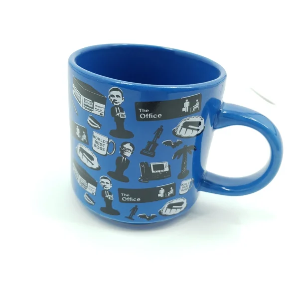 The Office Silver Buffalo NBC Blue Icons Michael Scott Dunder Mifflin Mug - Picture 2 of 6